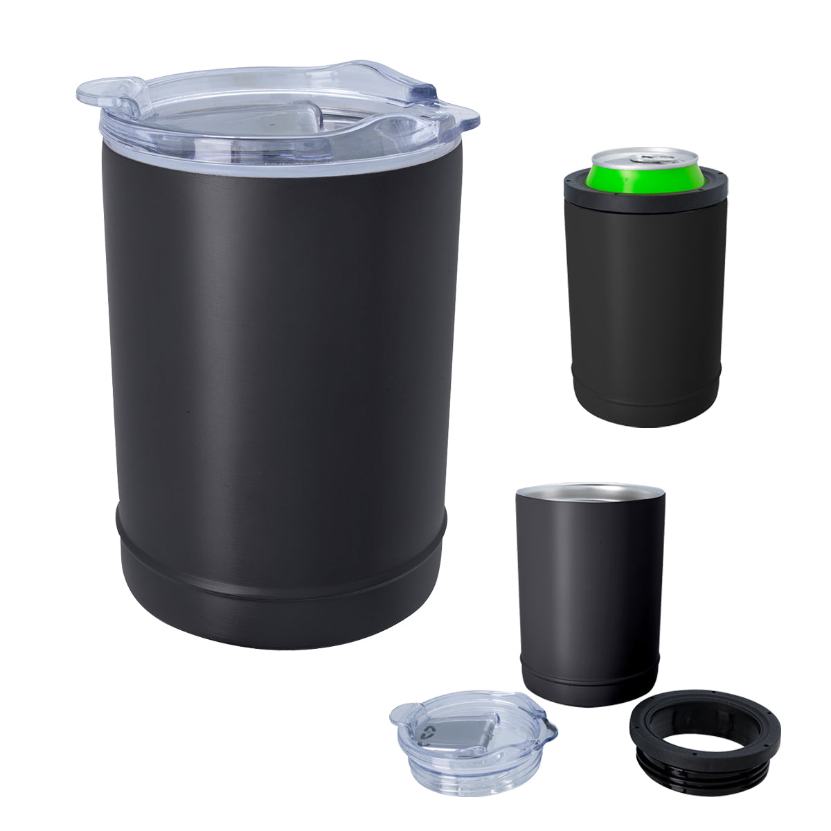 2-In-1 Full Laser Copper Insulated Beverage Holder And Tumbler