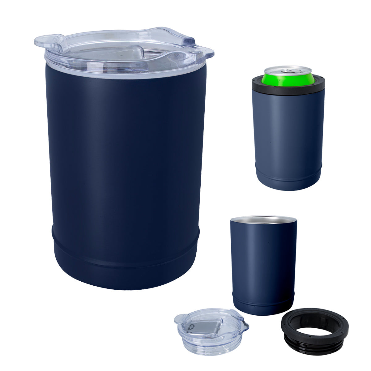 2-In-1 Full Laser Copper Insulated Beverage Holder And Tumbler